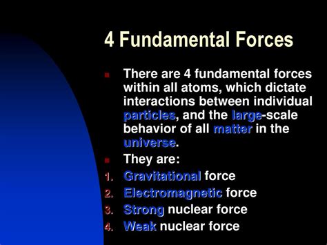 Four Fundamental Forces Of Real