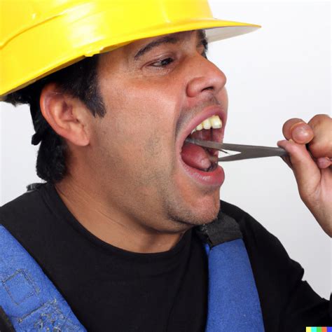 Construction Worker Eating His Tools Rdalle2