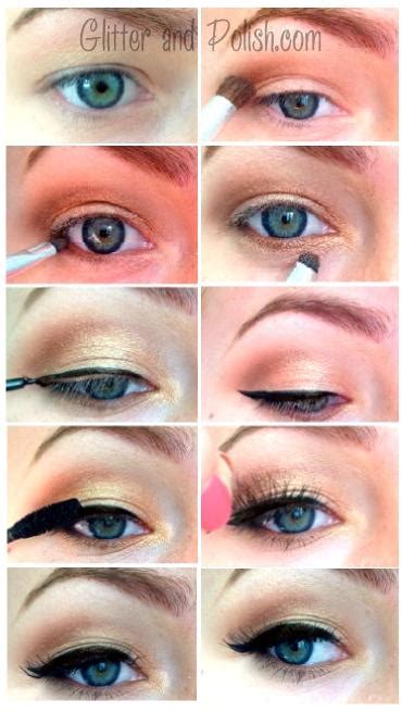 Gold Smokey Eye Tutorial Glitter And Polish