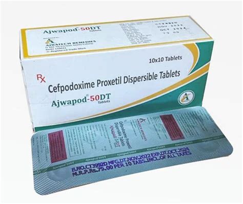 Ajwapod Dt Cefpodoxime Protexil Dispersible Tablets Strength Mg