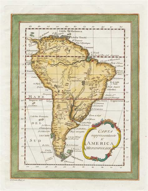 18th Century Italian Map Of South America Altea Gallery