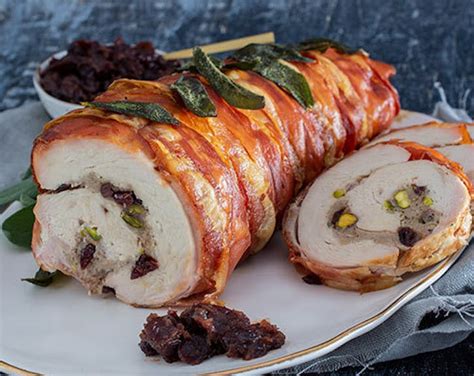 Delicious Turkey Roulade With Cranberry Reduction Recipe