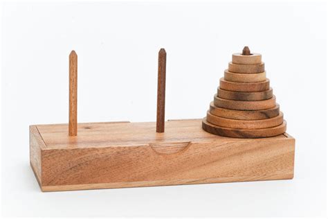 Towers Of Hanoi Wooden Puzzle Solve It Think Out Of The Box