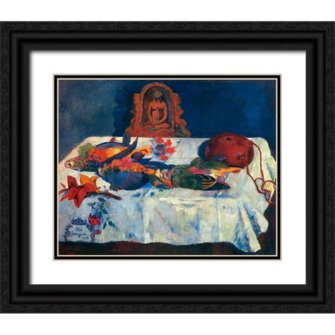 Gauguin Paul 31x26 Black Ornate Wood Framed With Double Matting Museum