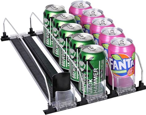 Soda Can Organizer For Refrigerator Self Pushing Drink Organizer For