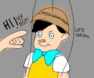 Crying Pinocchio - Drawception