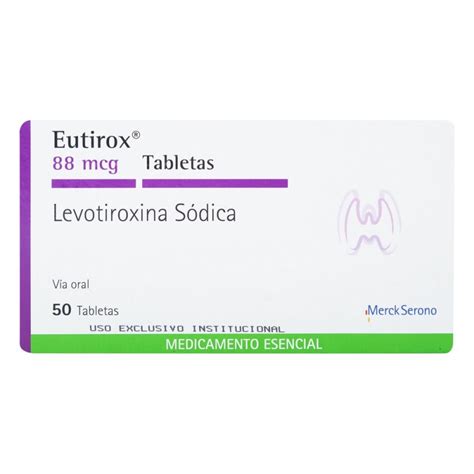 Eutirox 88 Mcg 50 Tabletas Levotiroxina Sodica