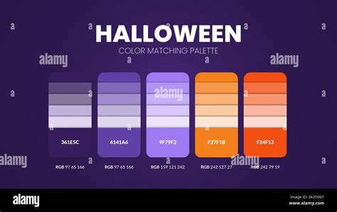 Halloween Theme Color Palettes Or Color Schemes Are Trends Combinations