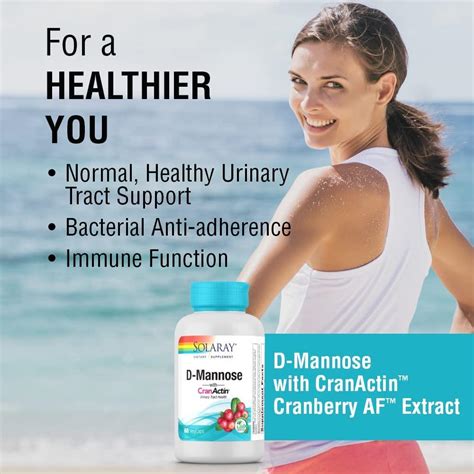 Solaray D Mannose With Cranactin Urinary Tract Health 60 Vegcaps