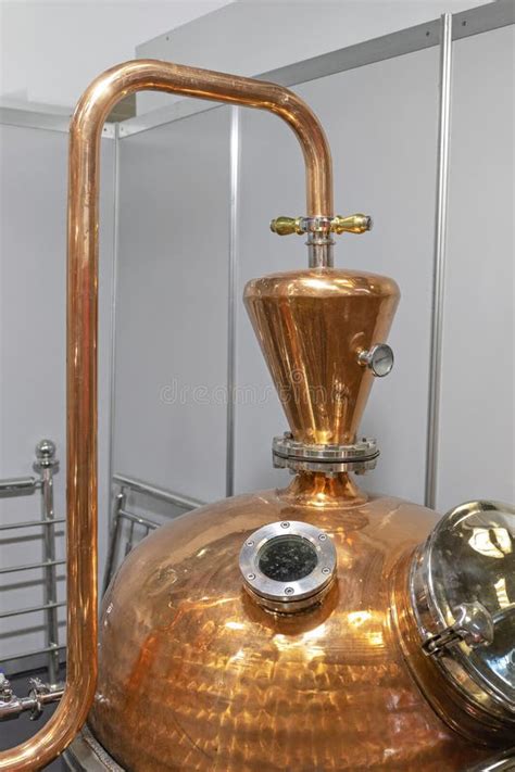 Copper Still Alembic Inside Distillery Stock Photo Image Of Distill