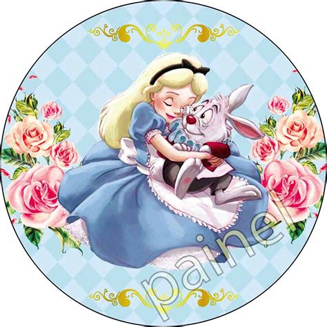 Painel Alice Sublimado Festa Redondo Em Tecido Shopee Brasil