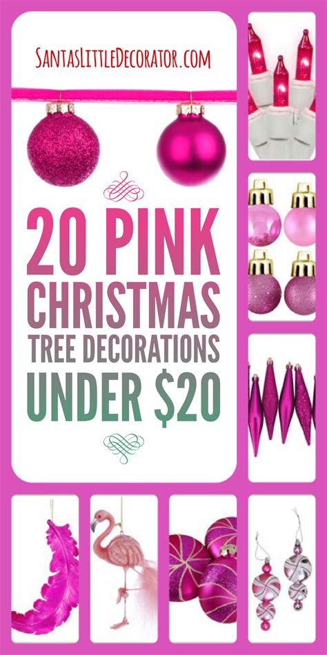 20 Pink Christmas Tree Decorations Under $20 » Santa's Little Decorator