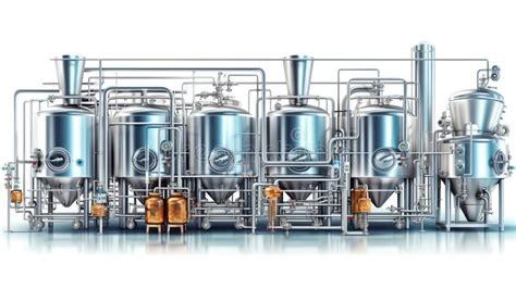 Generative Ai Isometric Brewery Beer Production Stock Illustration