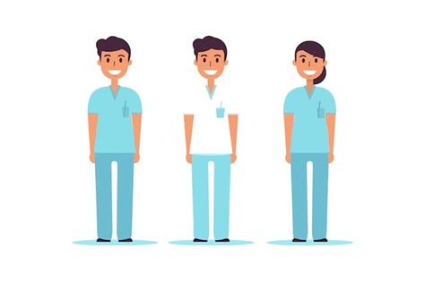 Premium Vector | Group of nurses illustration cartoon character