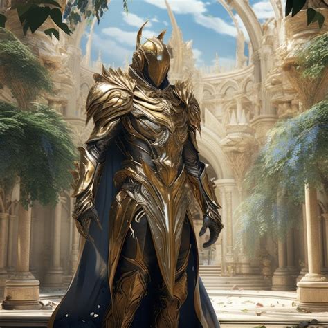 Premium Photo | A man in a gold armor suit