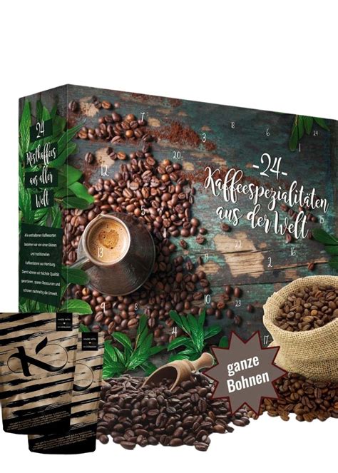 Ganze Bohnen Kaffee Adventskalender 2023 I Weihnachtskalender Mit 24