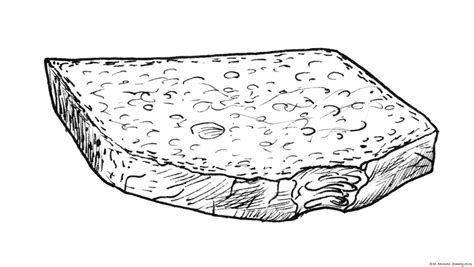 Slice of bread drawing – Line art illustrations