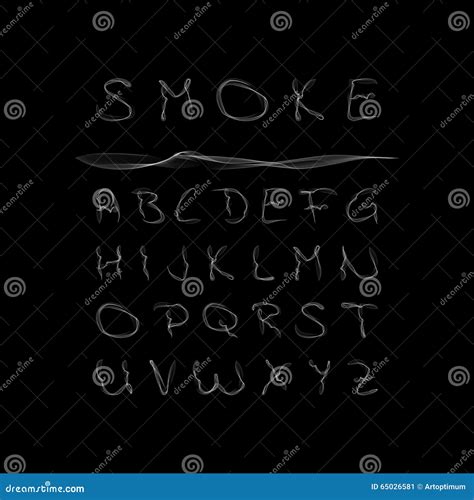 Smoke Alphabet Vector Illustration Stock Vector Illustration Of Creative Curve 65026581