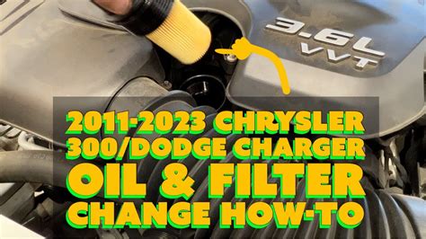 2016 Chrysler 300 3 6L Oil Change How To YouTube