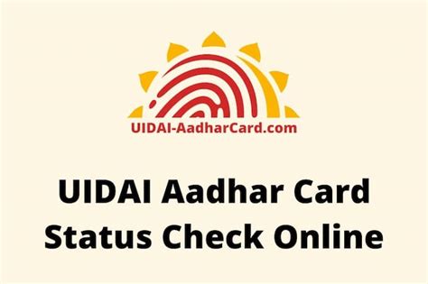 Aadhar Card Status Check Online with Enrolment ID (EID), SRN, or URN Number - UIDAI Aadhar Card