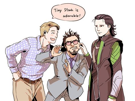 Steve Rogers Tony Stark And Loki Marvel And 2 More Drawn By Reducto