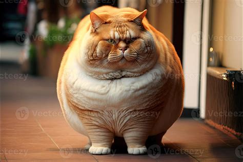 Lazy Ultra Fat Cat Illustration 23927439 Stock Photo At Vecteezy