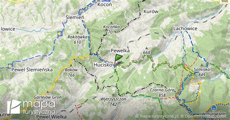 Hucisko dworzec kolejowy mapa szlaków turystycznych mapa