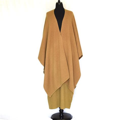 Andrea Jovine 1980s Ribbed Lambswool And Angora Poncho And Skirt Ensemble