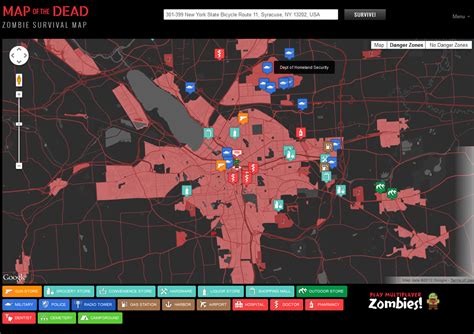 Map Of The Dead Shows How To Survive A Zombie Apocalypse In Syracuse