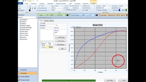 Txy And Pxy Diagrams In Aspen Hysys Youtube