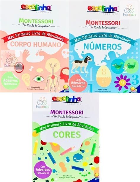 Montessori Meu Primeiro Livro De Atividades Adesivos Livros De