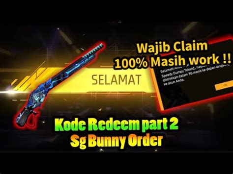 Kode Redeem Sg Bunny Order Part Redeem Kode M Bunny Order