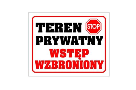 Tablica PVC 300x240 Teren prywatny wstęp wzbroniony Inna marka