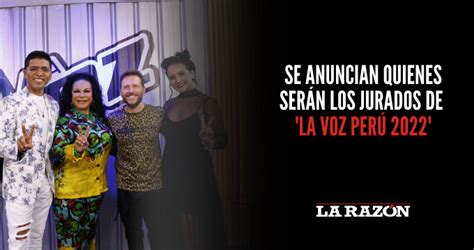 Se Anuncian Quienes Ser N Los Jurados De La Voz Per La Raz N