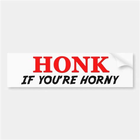 Honk If You Re Horny Car Bumper Sticker Zazzle