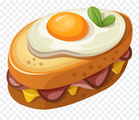 Burger And Sandwich Clip Art - Egg Sandwich Clipart - Png Download ...