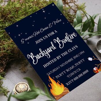 bonfire party invitations ,bonfire birthday party invitations by ...