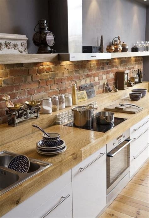 Rustic Brick Kitchen Backsplash Things In The Kitchen