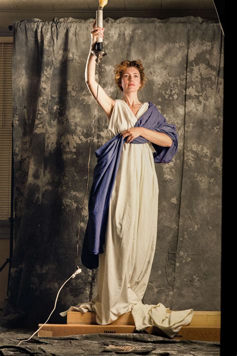 28 Year Old Jenny Joseph Posing For Columbia Pictures Logo In 1992 R