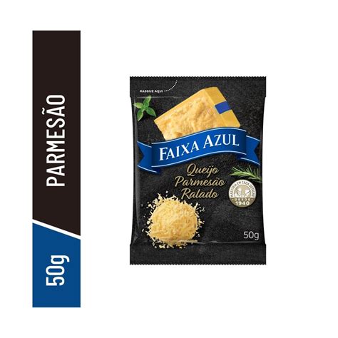 Queijo Parmesão Ralado FAIXA AZUL Pacote 50g Pão de Açúcar