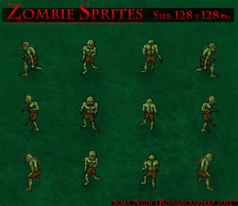 Zombie Sprite Sheet By Sorangin On Deviantart