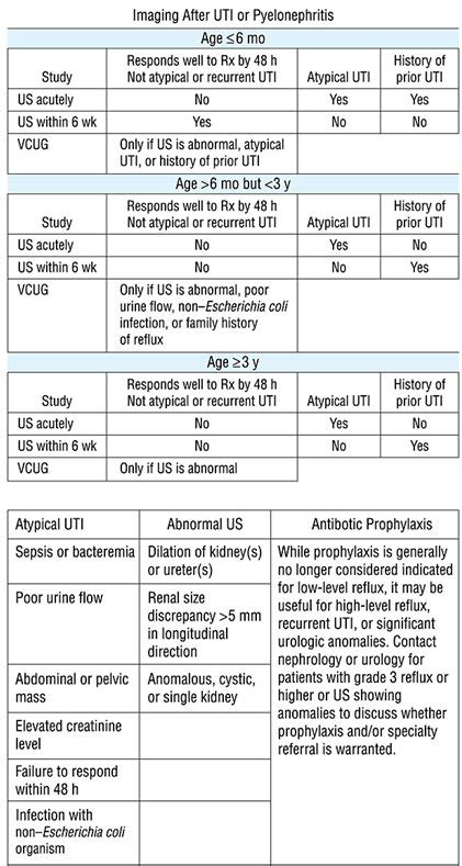 Clinical Practice Guidelines Uti Investigations