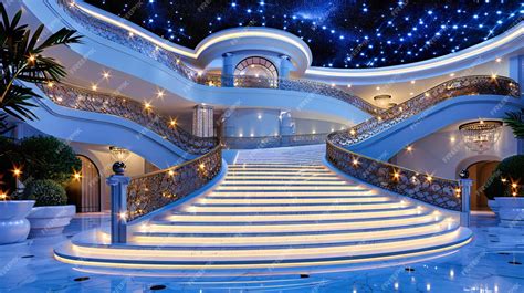 Premium Photo | Glamorous Interior of a Luxury Mall Illuminated ...