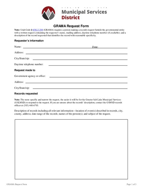 Fillable Online Grama Request Form Utah State Archives Fax Email