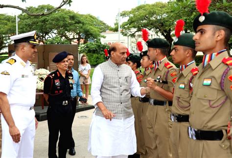 Rajnath Singh Pays Tributes At Indian National Army Memorial