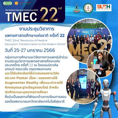 งานประชมวชาการแพทยศาสตรศกษาแหงชาต ครงท 22 SUTH