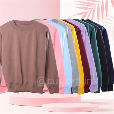 Premium Basic Sweater Polos Grosir Crewneck Sweatshirt Pria Wanita