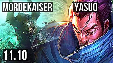 Mordekaiser Vs Yasuo Top Defeat 7 Solo Kills 1 4m Mastery 300