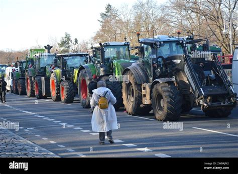 Berlin Deutschland Januar Deutsche Bauern Protestieren Mit