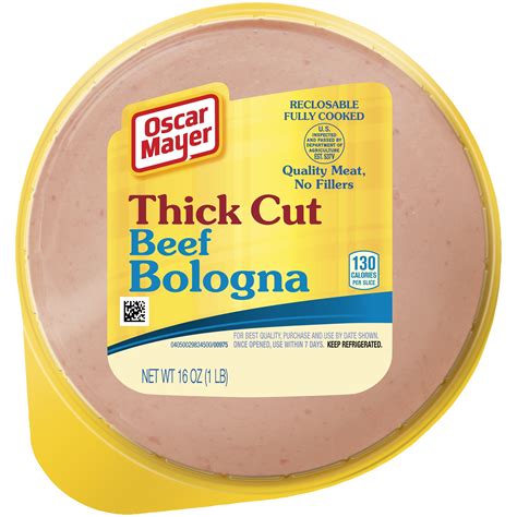 Oscar Mayer Thick Cut Beef Bologna 16 Oz Vacuum Pack